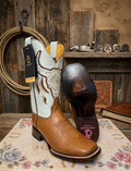 Bota vaquera 4012-CR Café/Blanco