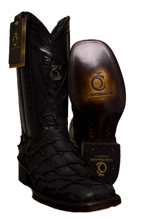 Bota pez negro horma texana estilo 4090
