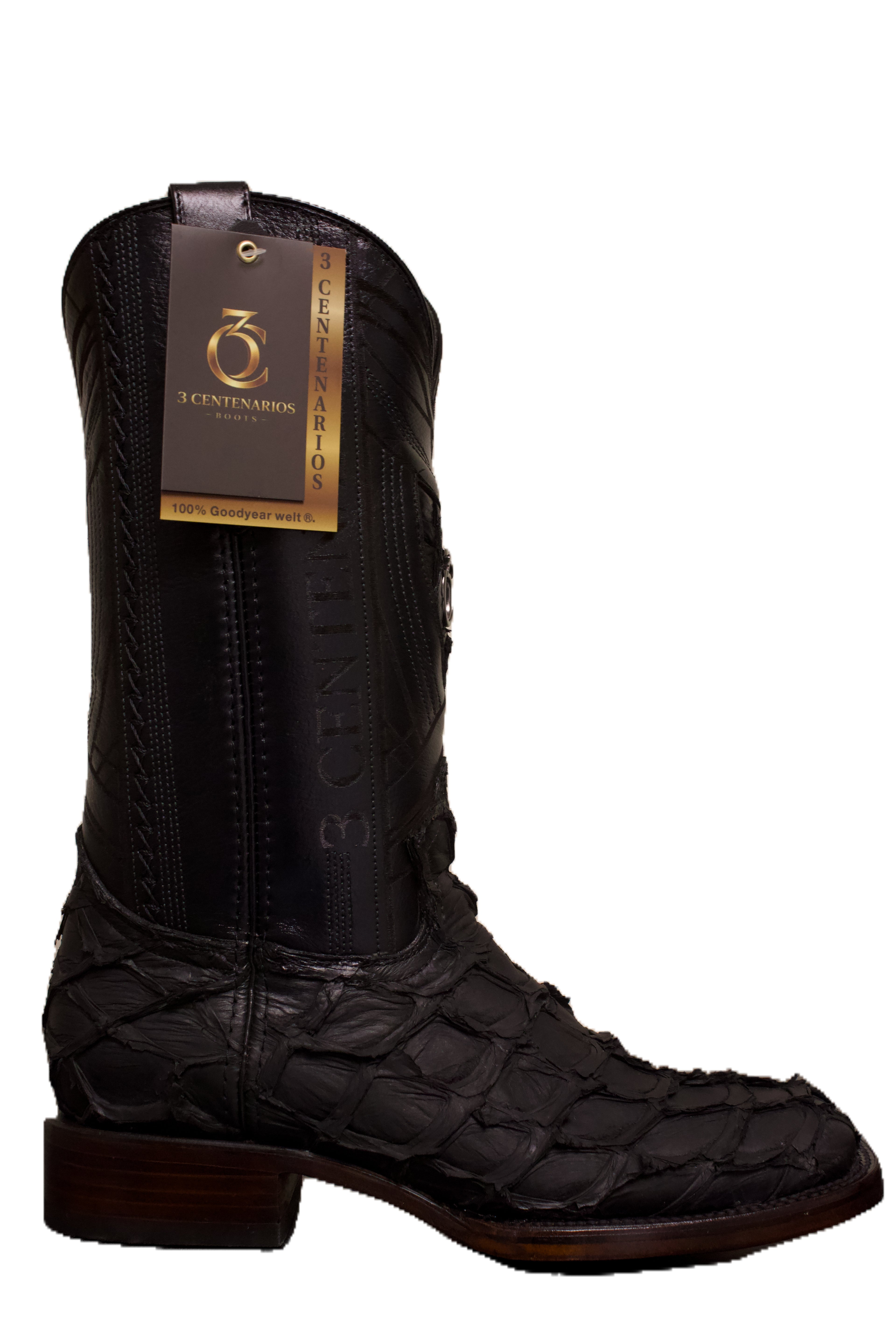 Bota pez negro horma texana estilo 4090