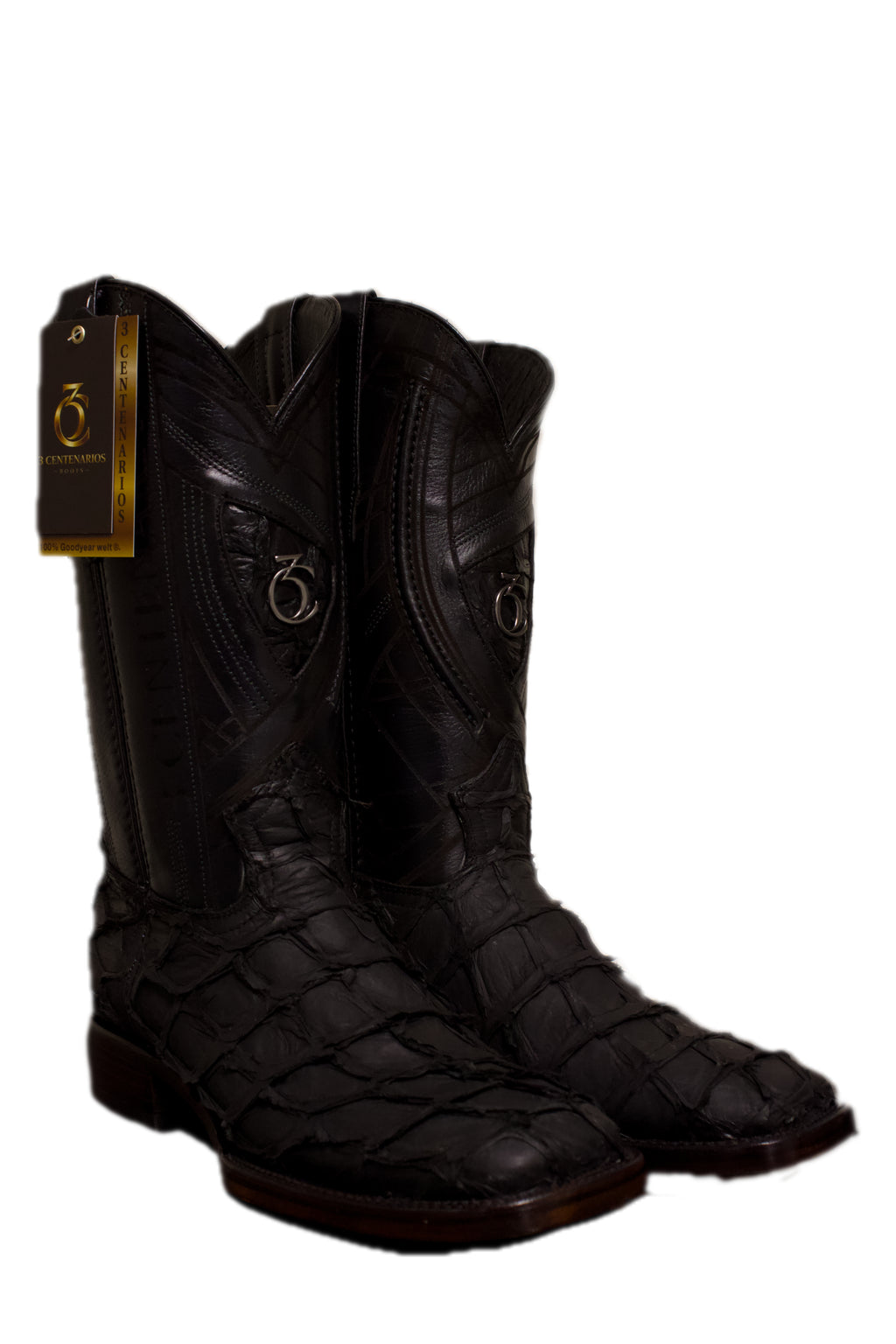 Bota pez negro horma texana estilo 4090