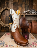 Bota 7612 Cafe/Blanco
